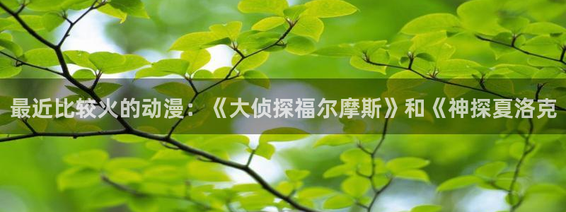 jm动漫天堂：最近比较火的动漫：《大侦探福尔摩斯》和《神探夏洛克